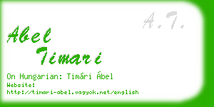 abel timari business card